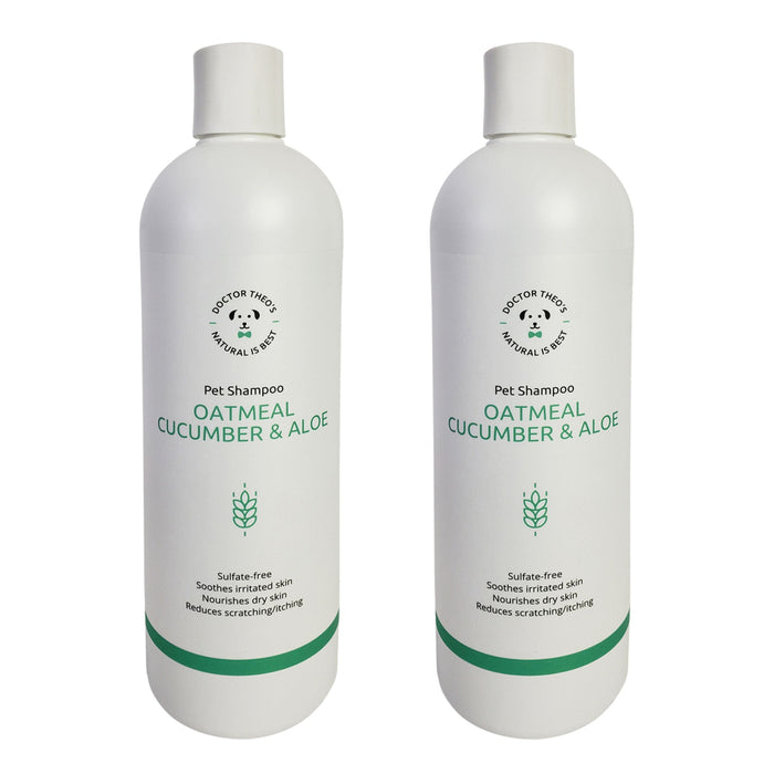 Dr. Theo's Dog Shampoo - Oatmeal, Cucumber & Aloe - 16 oz (2-Pack) by American Pet Supplies American Pet Supplies 