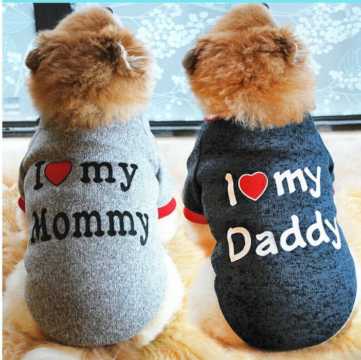 Love Daddy Mommy Hoodie by Furr Baby Gifts Furr Baby Gifts 