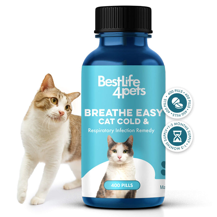 Breathe Easy for Cats - Respiratory Support for Asthma, Cat Cold and Sneezing BestLife4Pets 