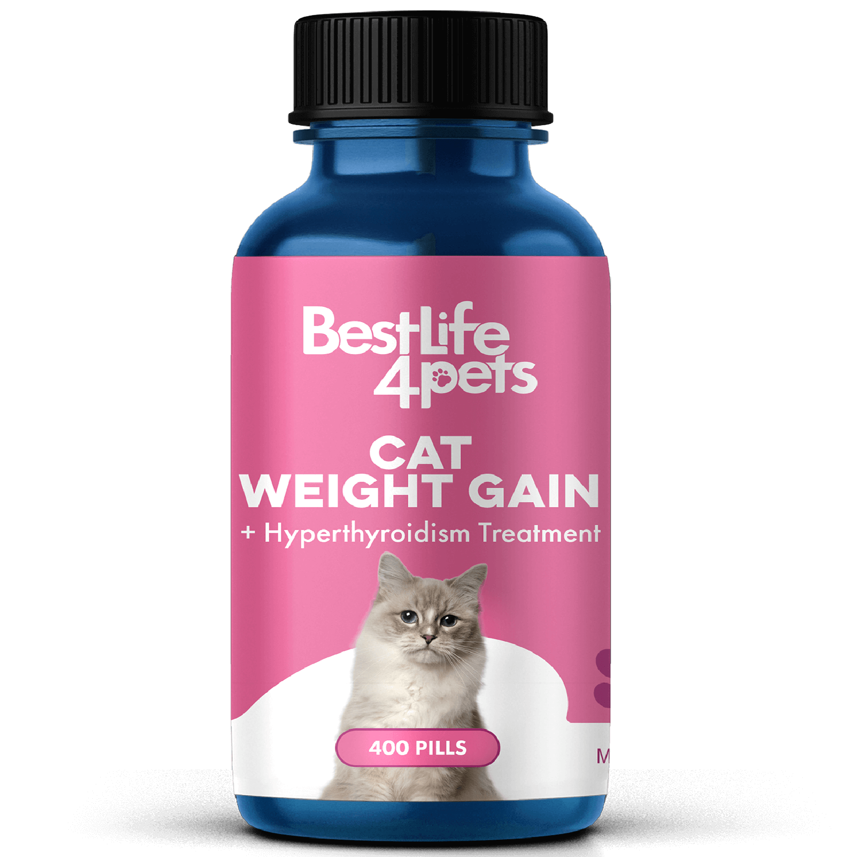 Hyperthyroidism Supplement for Cats - Treats Cat Hyperthyroid, Patchy Hair Loss, and Helps Cat Weight Gain BestLife4Pets 