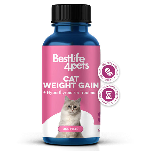 Hyperthyroidism Supplement for Cats - Treats Cat Hyperthyroid, Patchy Hair Loss, and Helps Cat Weight Gain BestLife4Pets 