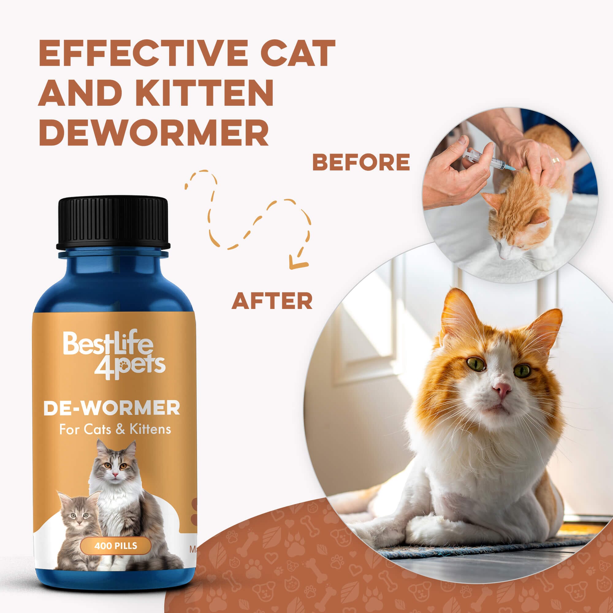 Homeopathic Broad Spectrum Dewormer for Cats & Kittens BestLife4Pets 