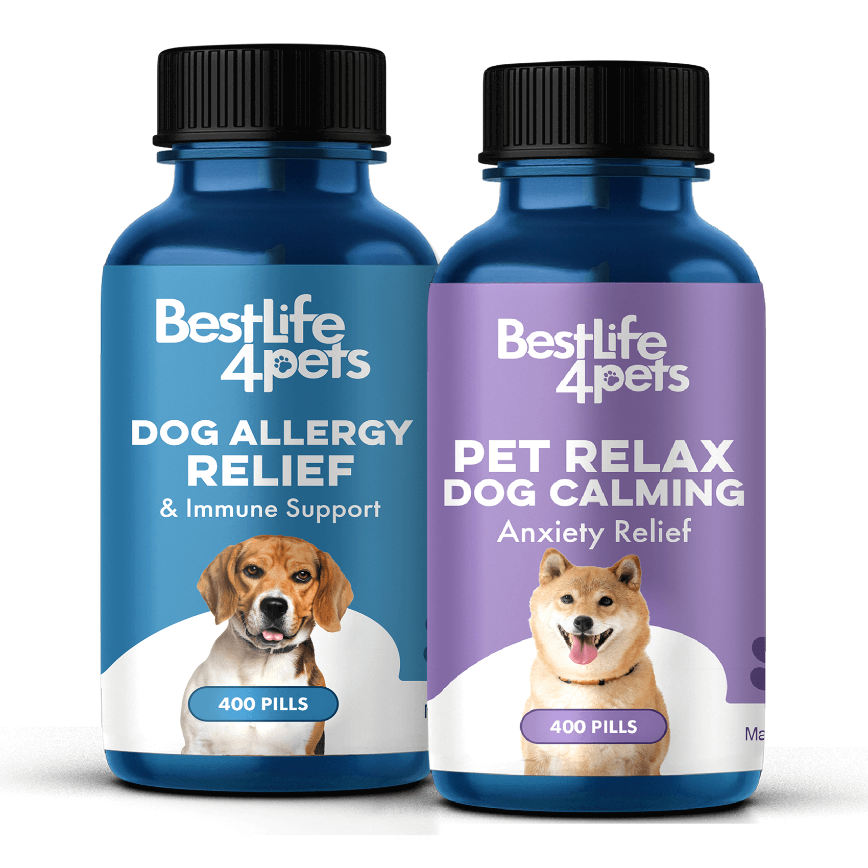 Dog Anxiety & Stress Relief Bundle (Separation Anxiety, Noise Phobia) BestLife4Pets 