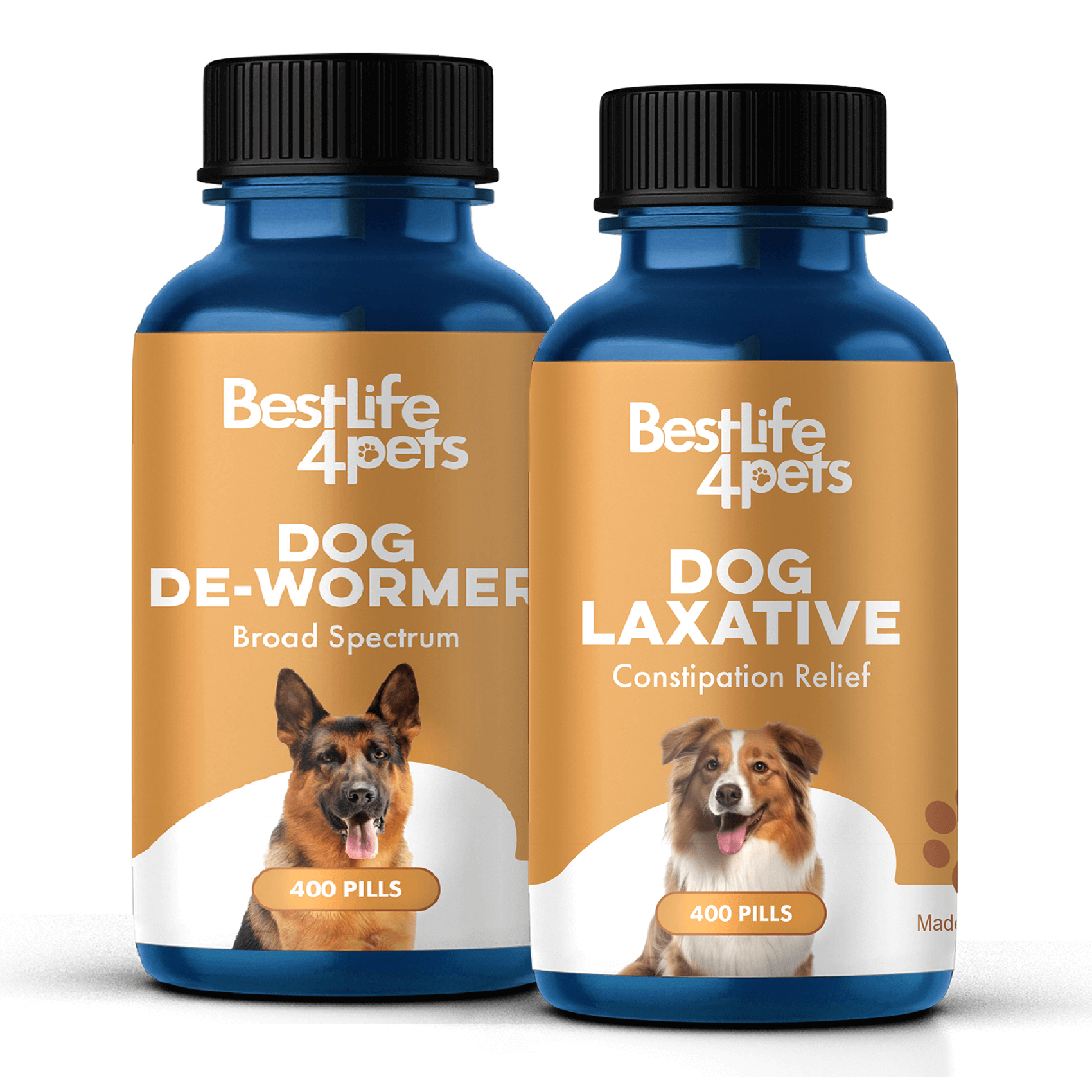 Dog Digestive Health & Parasite Control Bundle (Worms, Digestive Upset) BestLife4Pets 