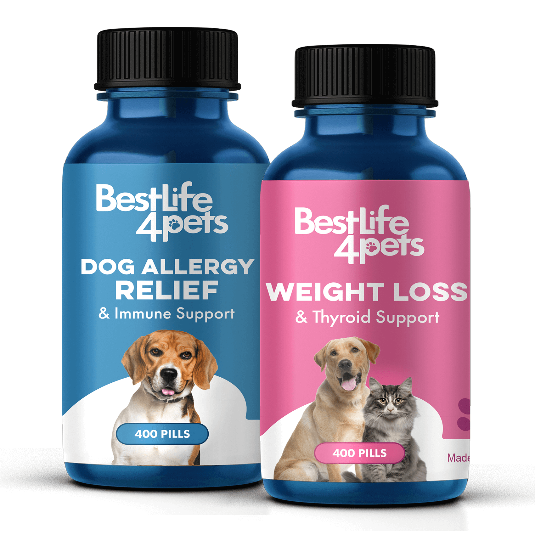 Dog Weight Loss & Hypothyroid Support Bundle (Weight Loss, Thyroid Health) BestLife4Pets 