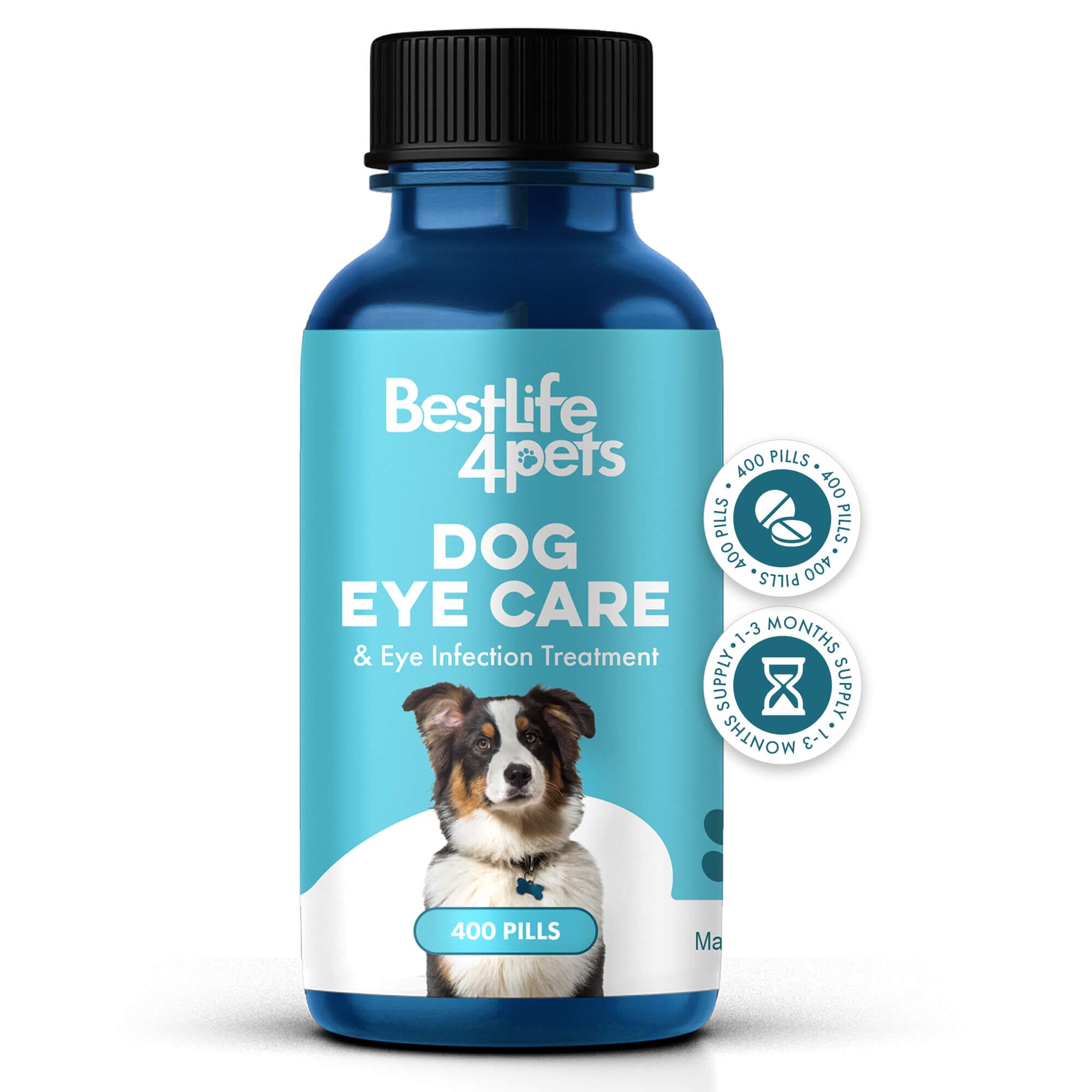 Natural Dog Eye Infection Treatment - Helps Conjunctivitis, Watery Eyes, Red Eye, and General Eye Care BestLife4Pets 