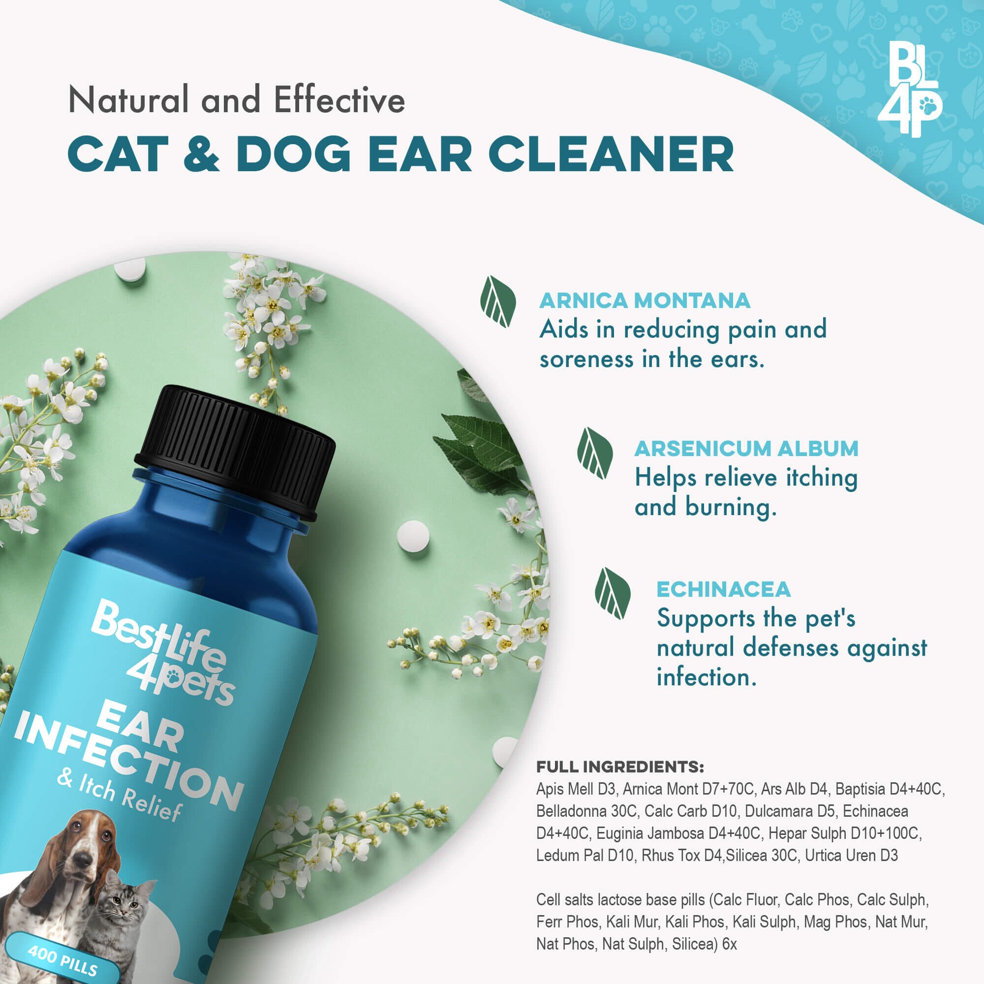 Ear Infection & Itch Relief for Dogs and Cats BestLife4Pets 