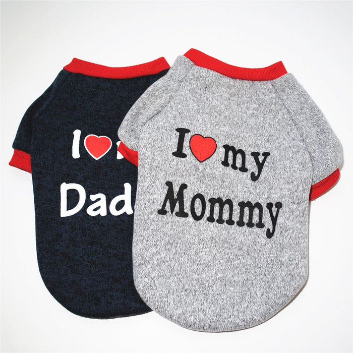 Love Daddy Mommy Hoodie by Furr Baby Gifts Furr Baby Gifts 