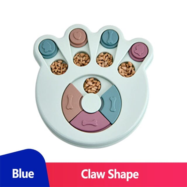 Dog Puzzle Treat Feeder Interactive Toy by Dach Everywhere Dach Everywhere Blue Paw 