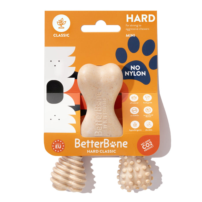 BetterBone Hard Density- Tough, SUPER Durable All-Natural, Dog Chews - For Aggressive Chewers. by BetterBone All Natural Eco-Friendly Dog Chews & Bones BetterBone All Natural Eco-Friendly Dog Chews & Bones Mini Classic Natural Hypoallergenic 