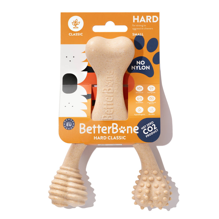 BetterBone Hard Density- Tough, SUPER Durable All-Natural, Dog Chews - For Aggressive Chewers. by BetterBone All Natural Eco-Friendly Dog Chews & Bones BetterBone All Natural Eco-Friendly Dog Chews & Bones SMALL Classic Natural Hypoallergenic 