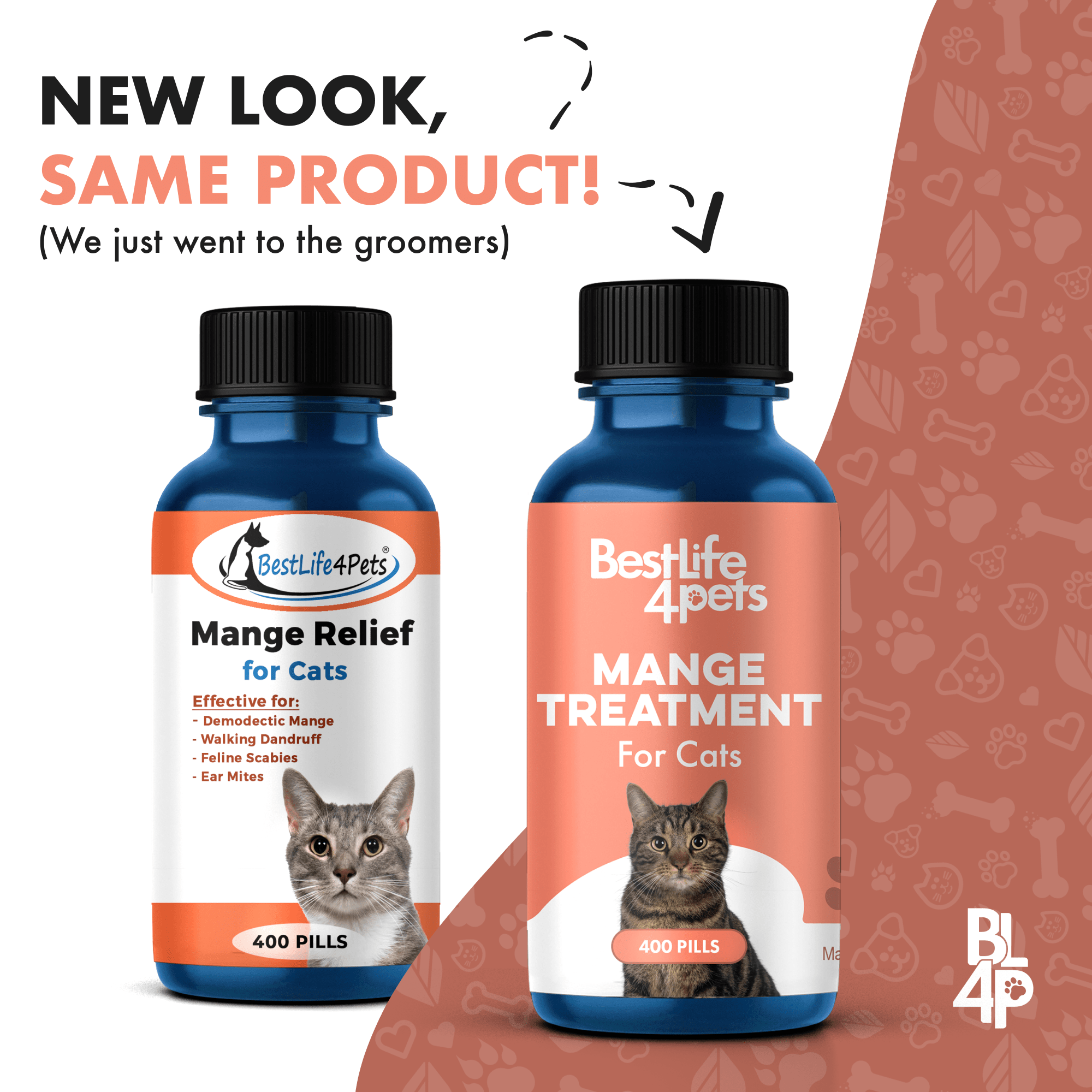 Mange Treatment for Cats - Treats Feline Sarcoptic & Demodectic Mange, Scabies & Ear Mites BestLife4Pets 