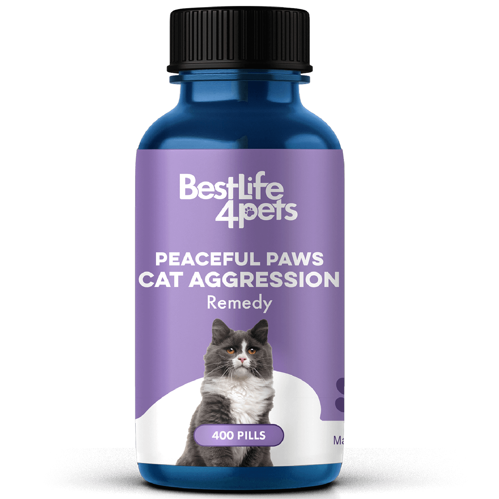 Peaceful Paws Cat Aggression & Anxiety Management for Stress, Spraying, Territorial Behavior BestLife4Pets 