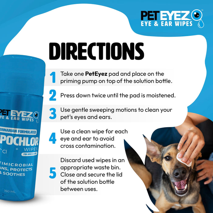 Pet Eyez™️ Eye and Ear Wipe w/ HypoChlor by PetEyez PetEyez 