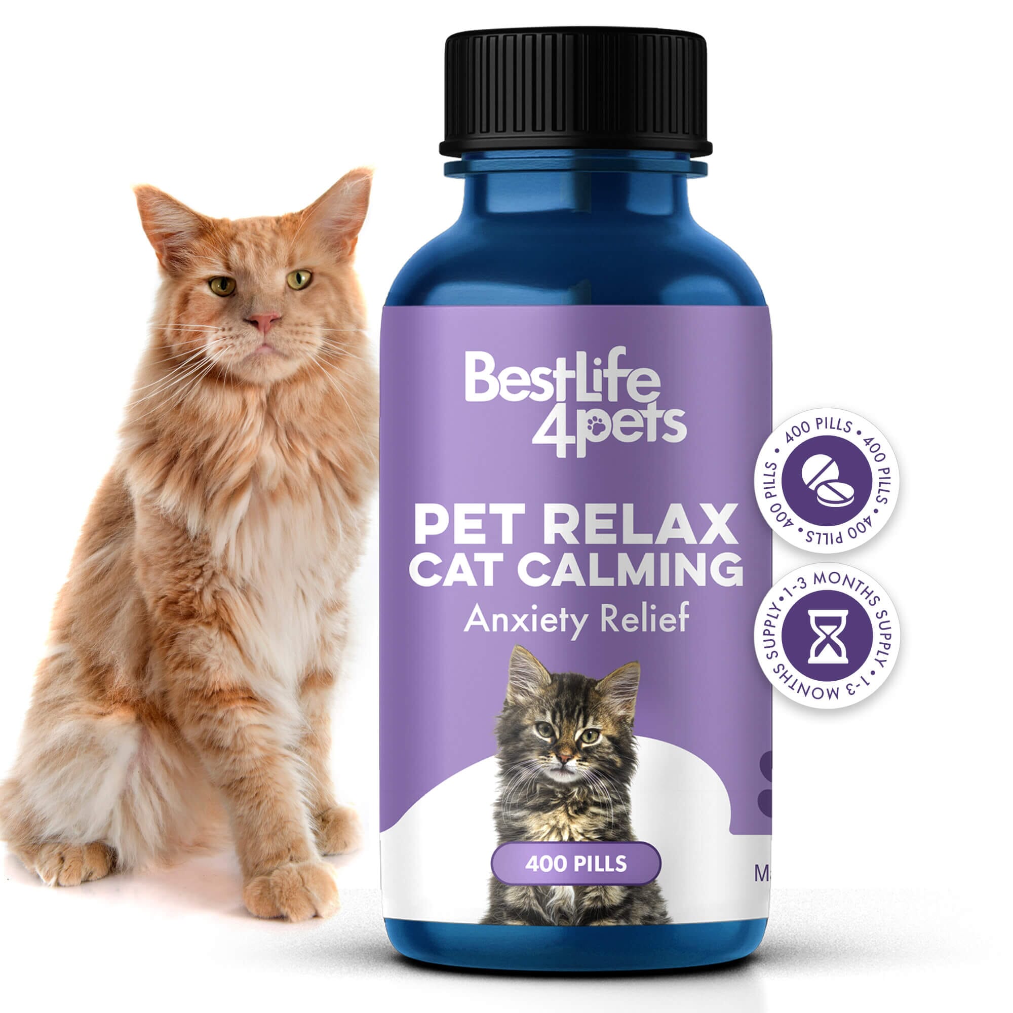 Pet Relax Anxiety and Stress Relief for Cats BestLife4Pets 