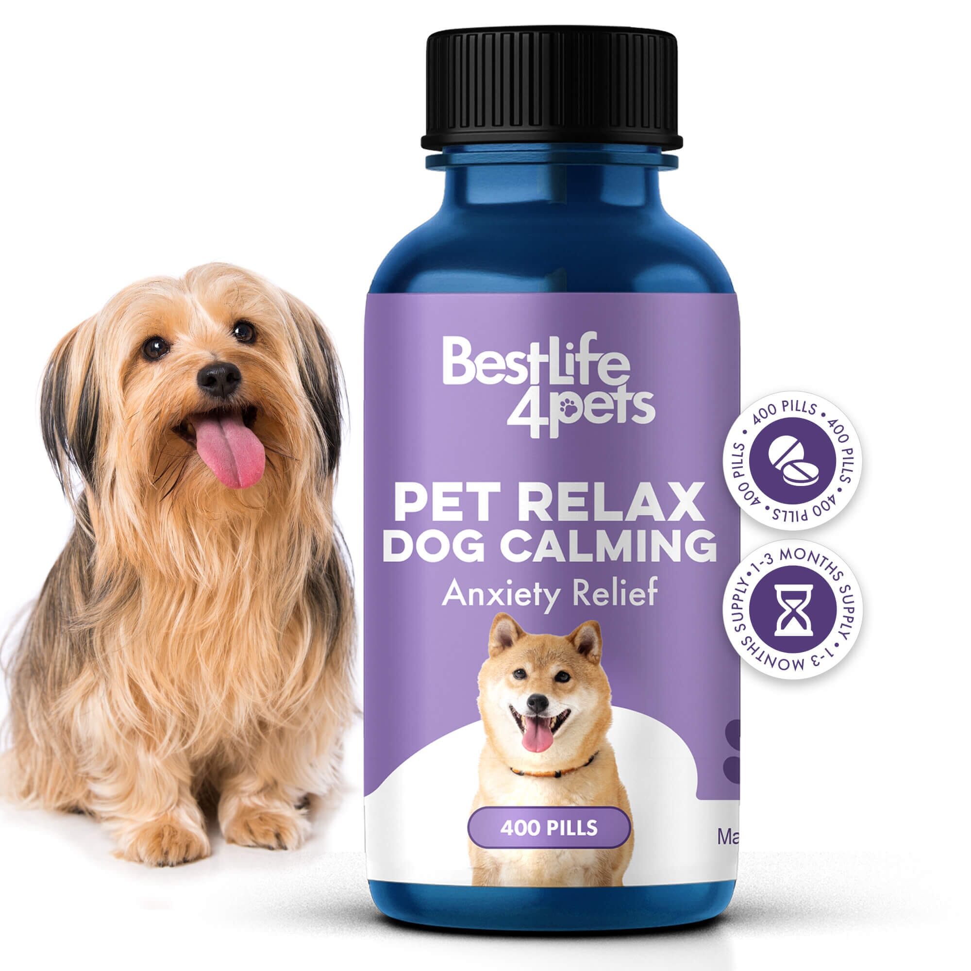 Pet Relax Dog Anxiety and Calming Relief Formula BestLife4Pets 