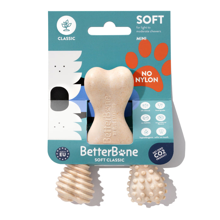 BetterBone SOFT Density-All-Natural, Perfect for teething Puppies, Older dogs, LIGHT chewers by BetterBone All Natural Eco-Friendly Dog Chews & Bones BetterBone All Natural Eco-Friendly Dog Chews & Bones MINI Classic - Hypoallergenic 