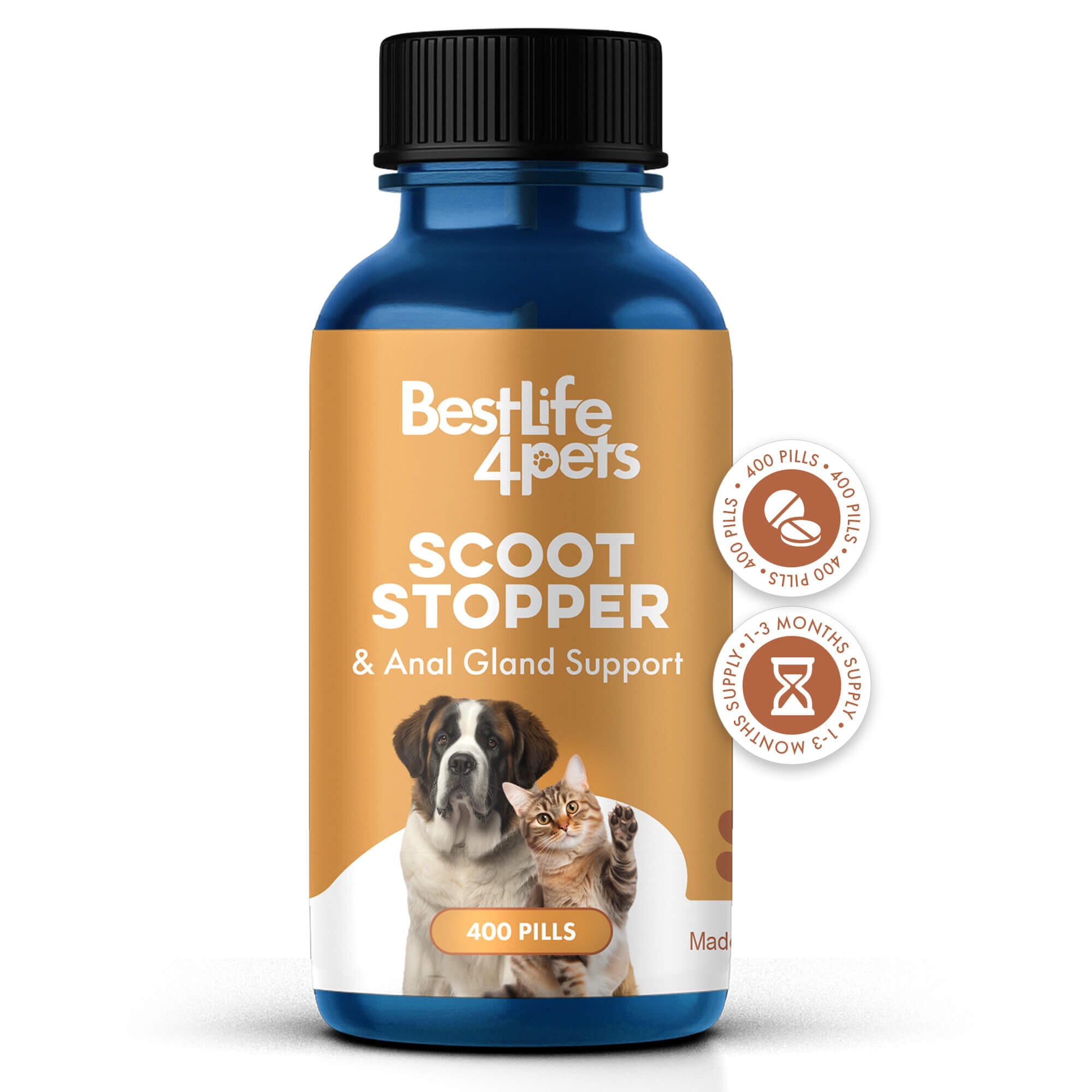 Scoot Stopper & Anal Gland Support for Dogs and Cats BestLife4Pets 