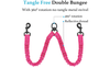 Dual Bungee Leash Add-On by Threaded Pear Threaded Pear Pink 