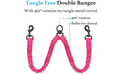 Dual Bungee Leash Add-On by Threaded Pear Threaded Pear Pink 