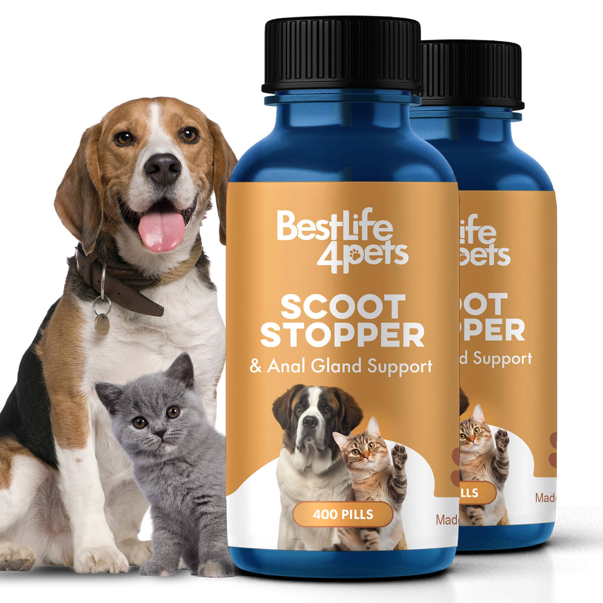 Scoot Stopper & Anal Gland Support for Dogs and Cats BestLife4Pets 