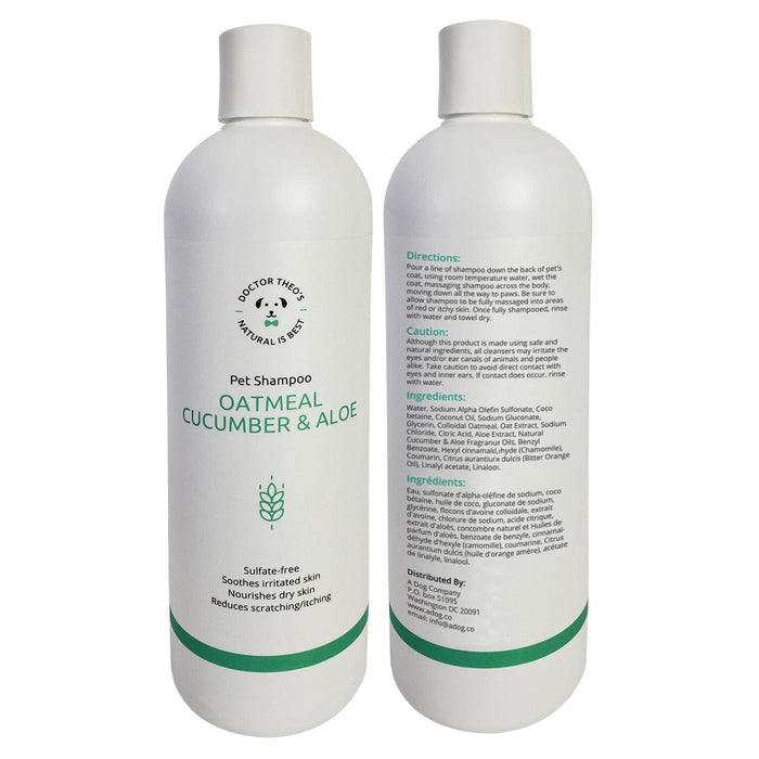 Dr. Theo's Dog Shampoo - Oatmeal, Cucumber & Aloe - 16 oz (2-Pack) by American Pet Supplies American Pet Supplies 