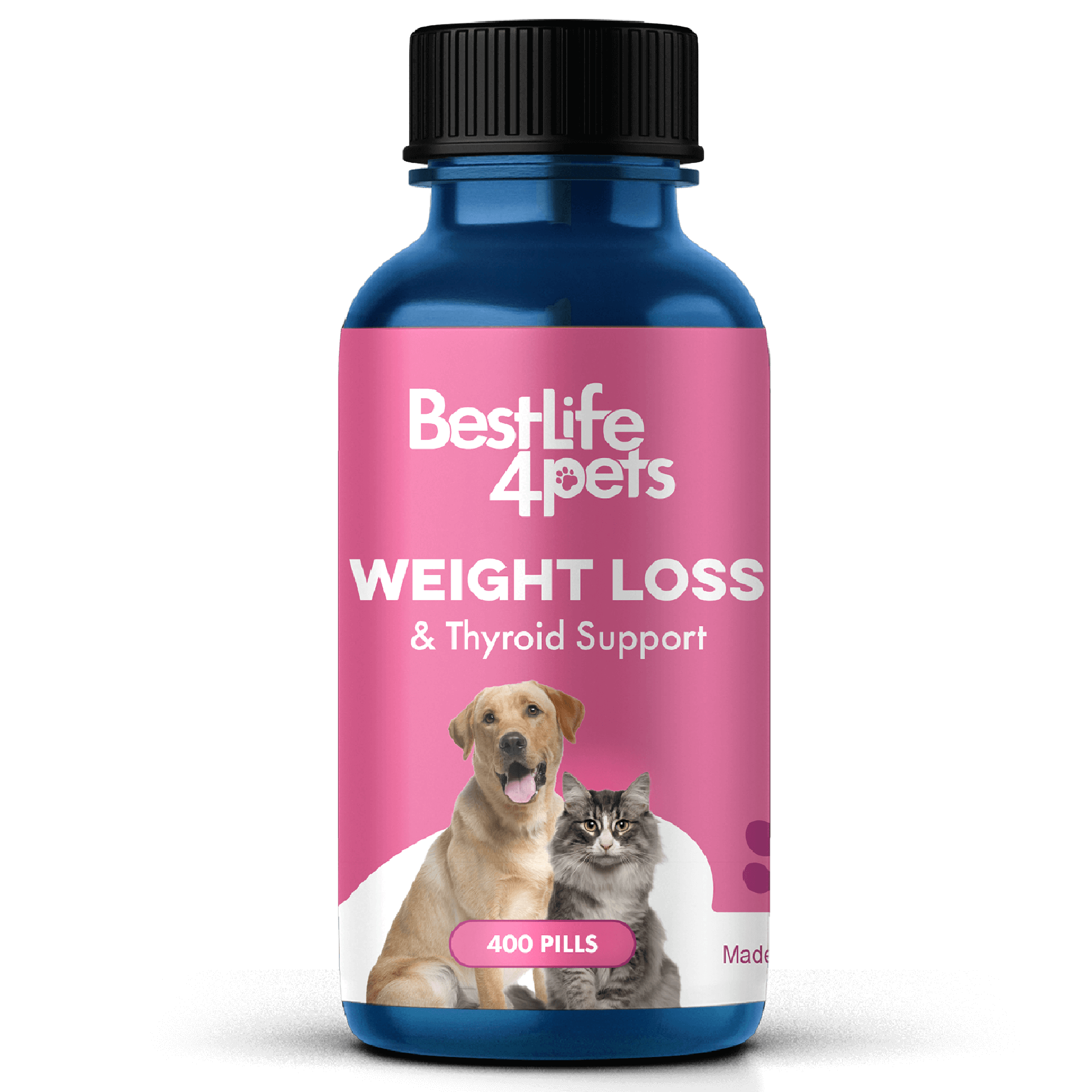 Natural Weight Loss & Thyroid Support Supplement for Dogs & Cats BestLife4Pets 