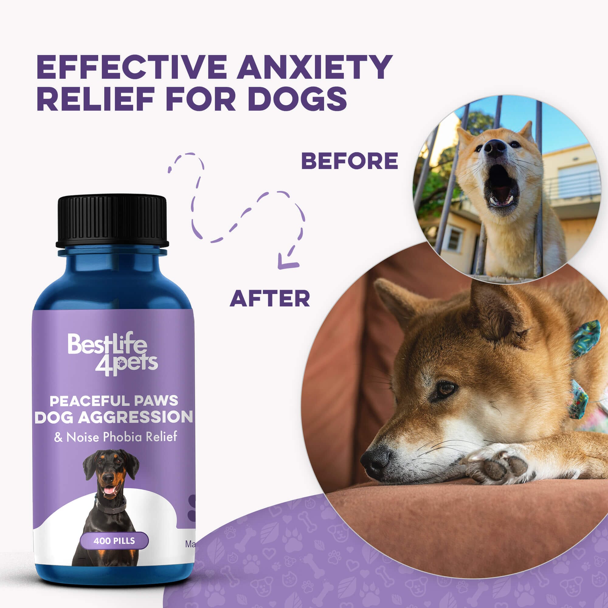 Peaceful Paws Dog Aggression Management and Noise Phobia Remedy BestLife4Pets 