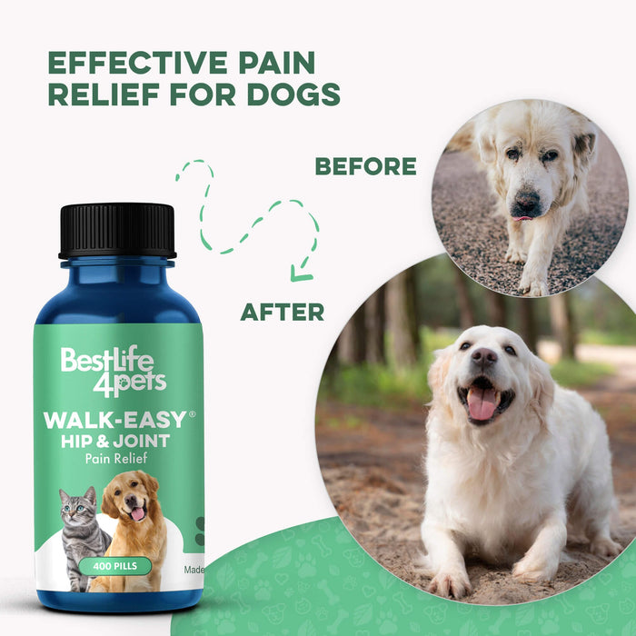 WALK-EASY® Joint and Hip Pain Relief for Dogs and Cats - Helps Arthritis, Torn Ligament and Other Joint Conditions BestLife4Pets 