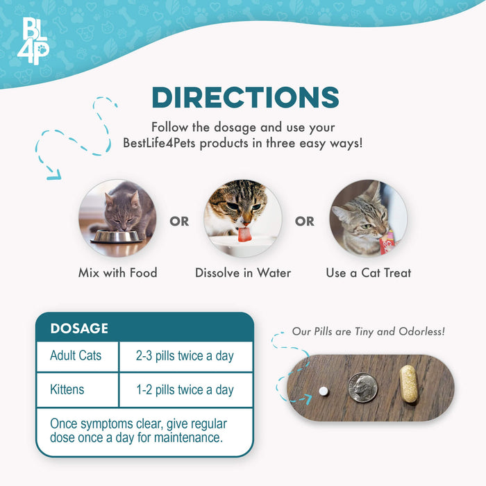 Breathe Easy for Cats - Respiratory Support for Asthma, Cat Cold and Sneezing BestLife4Pets 