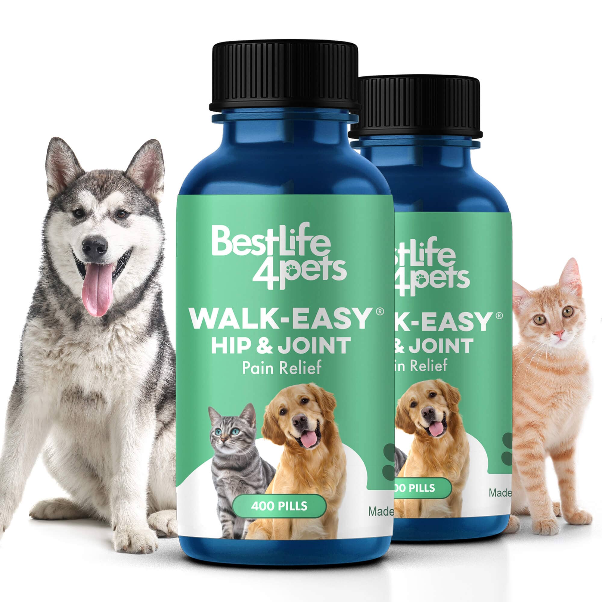 WALK-EASY® Joint and Hip Pain Relief for Dogs and Cats - Helps Arthritis, Torn Ligament and Other Joint Conditions BestLife4Pets 