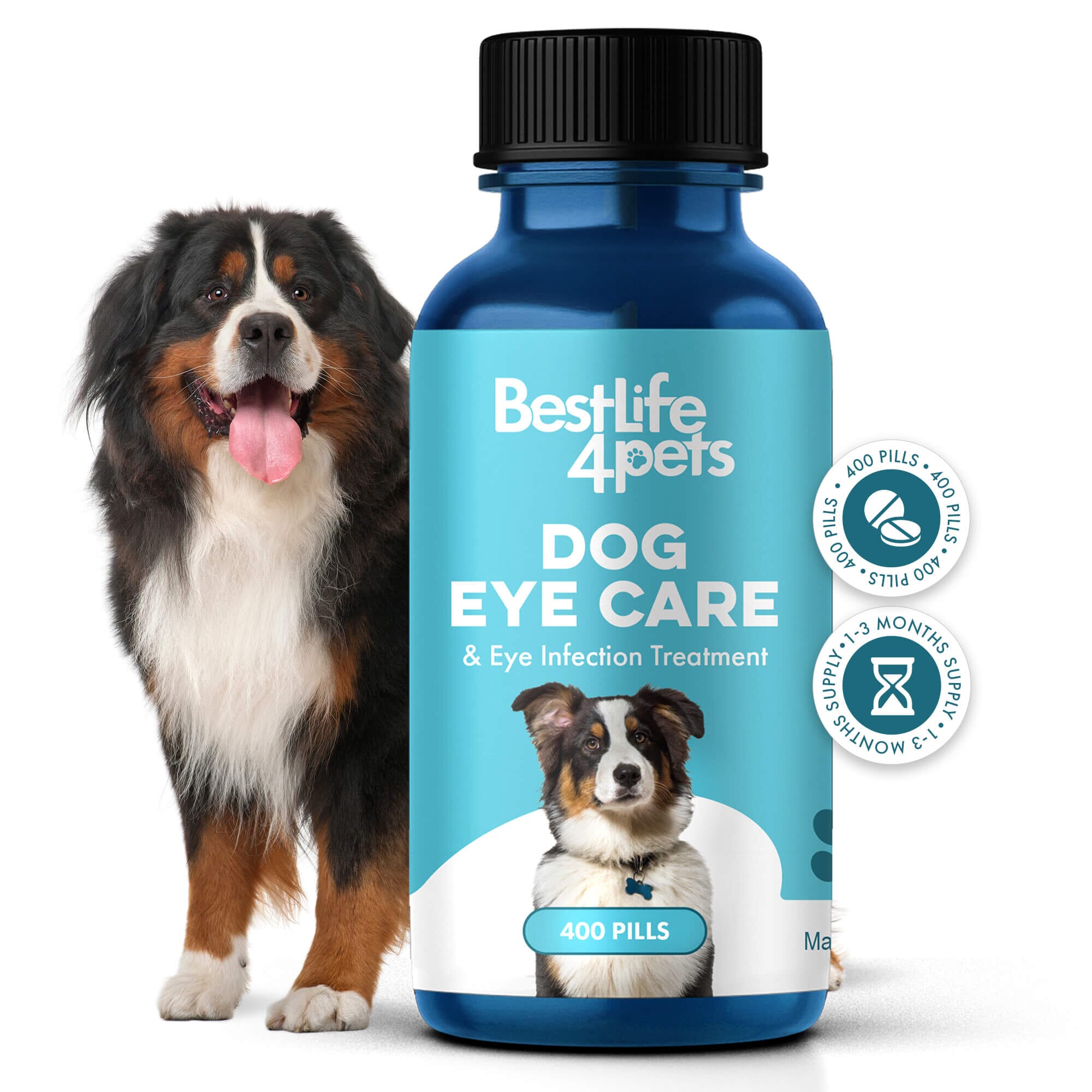 Natural Dog Eye Infection Treatment - Helps Conjunctivitis, Watery Eyes, Red Eye, and General Eye Care BestLife4Pets 