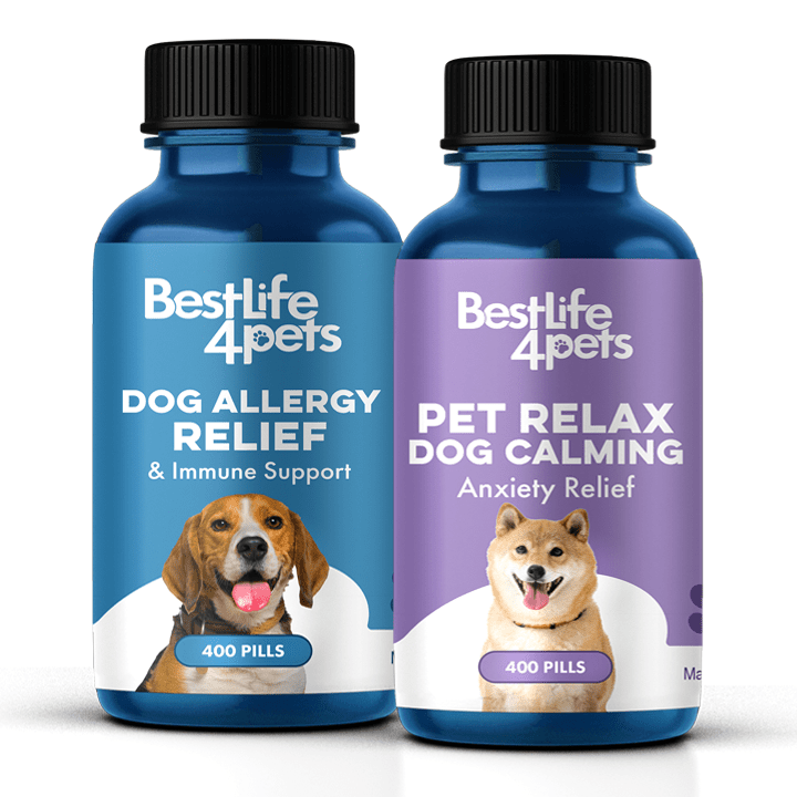 Dog Anxiety & Stress Relief Bundle (Separation Anxiety, Noise Phobia) BestLife4Pets 