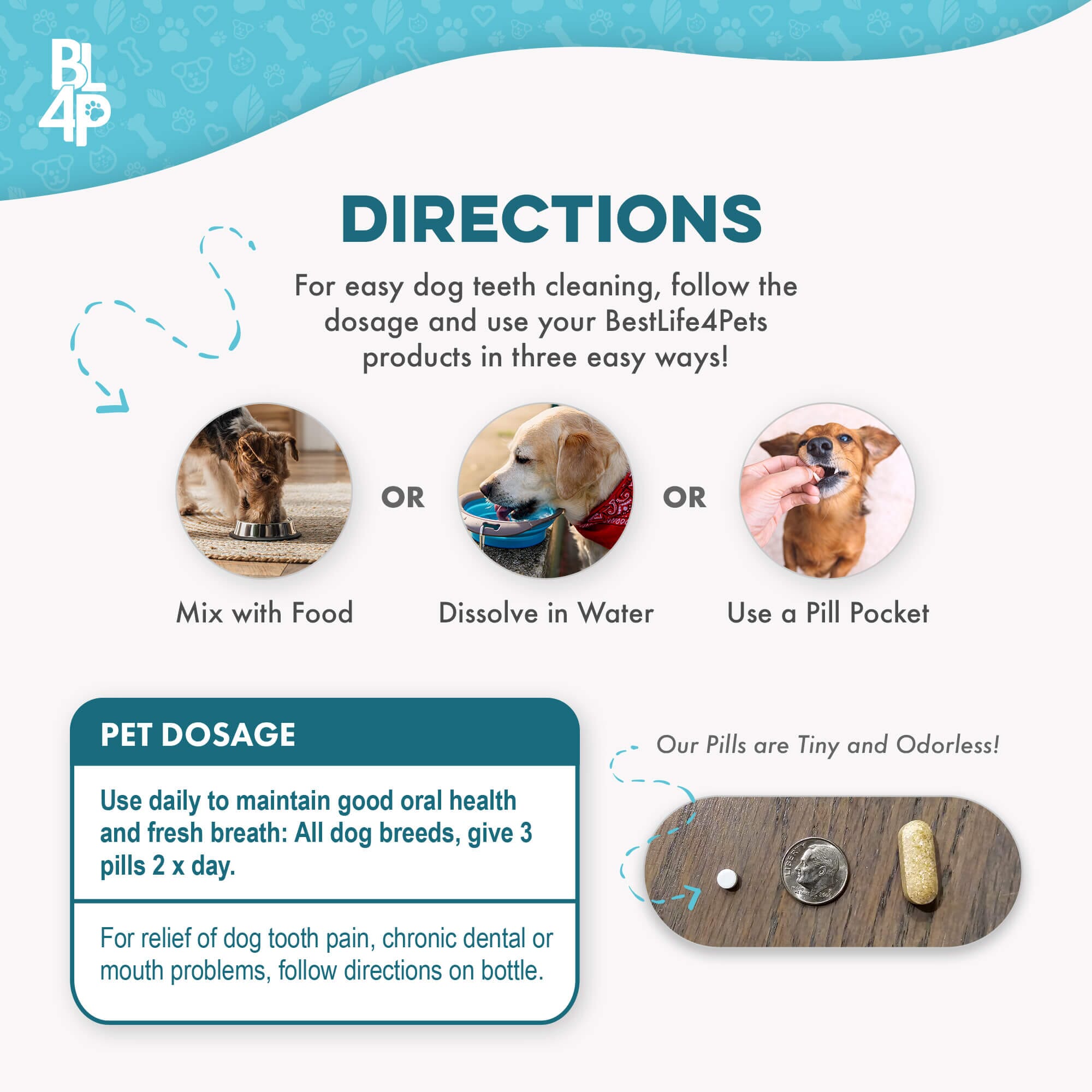 Dog Bad Breath & Dental Care Solution - Natural Remedy for Canine Oral Health BestLife4Pets 