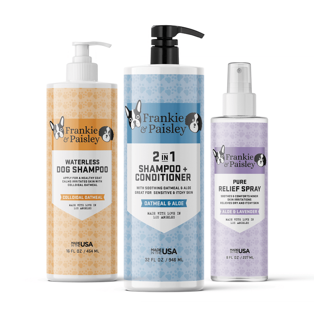 Love My Dog Bath Set - 2-in-1 Shampoo and Conditioner, Waterless Dog Shampoo, and Pure Relief Hot Spot Spray by Los Angeles Brands Los Angeles Brands 